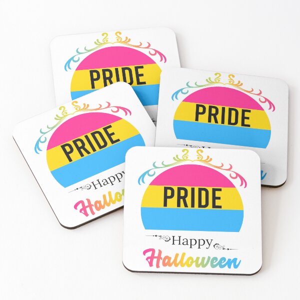 Item preview, Pansexual Pride Flag Halloween design for pan romantic in white designed and sold by anins-azuree.