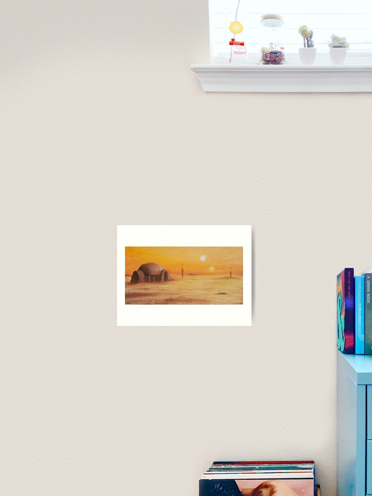 Tatooine Landscape Binary Sunset Art Print For Sale By Schaeferart Redbubble 7403