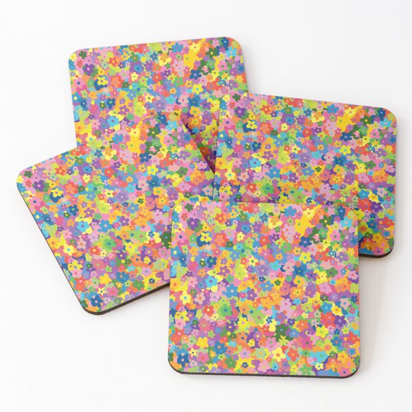 Item preview, Rainbow Flowers Psychedelic Vintage Floral Pattern designed and sold by Grace Martyn.