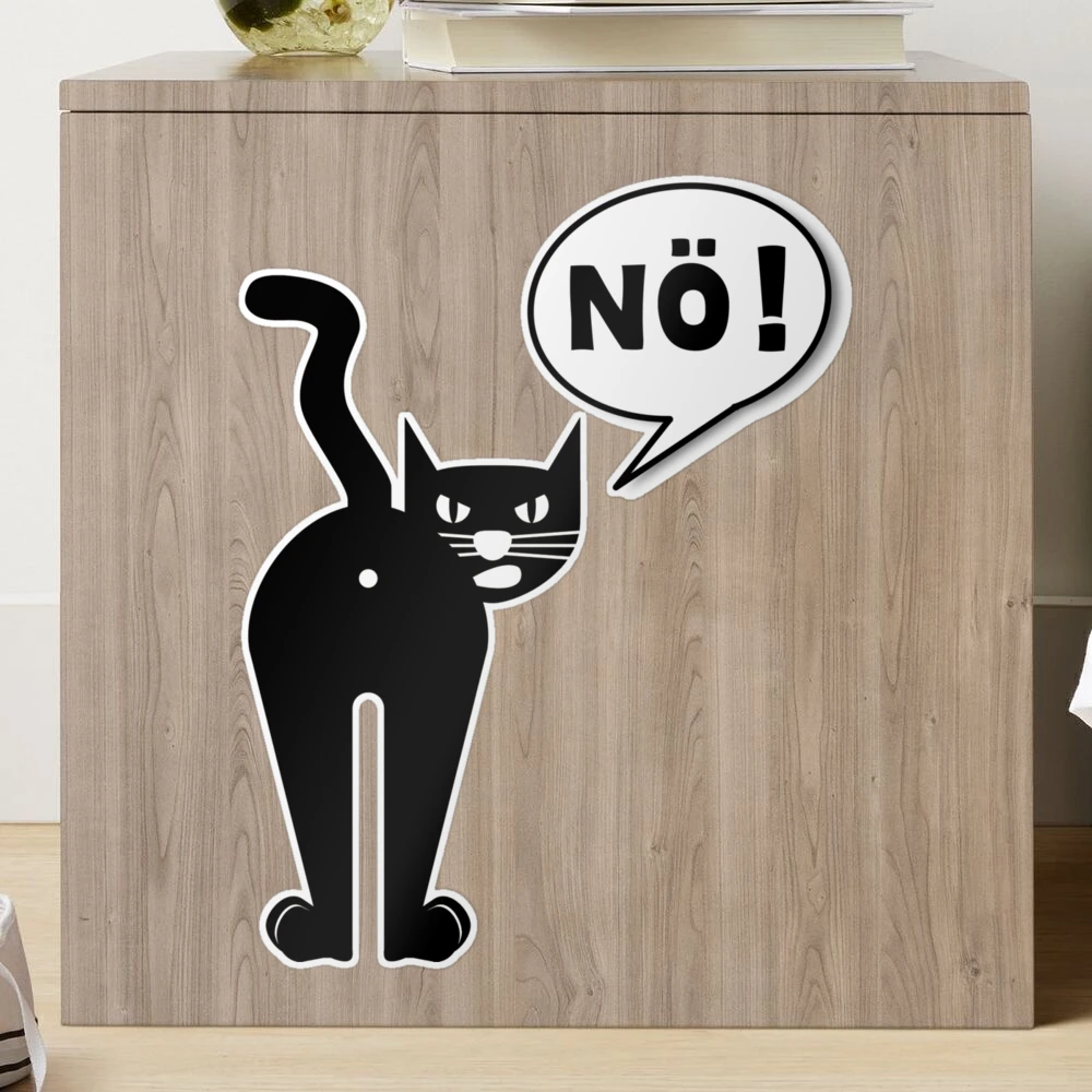 Sticker for Sale mit Lustig, diese Katze steckt nicht fest