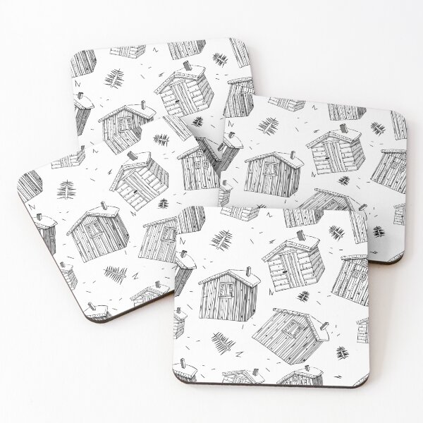 Item preview, white wooden houses from  canada, iceland, norway designed and sold by essskina.