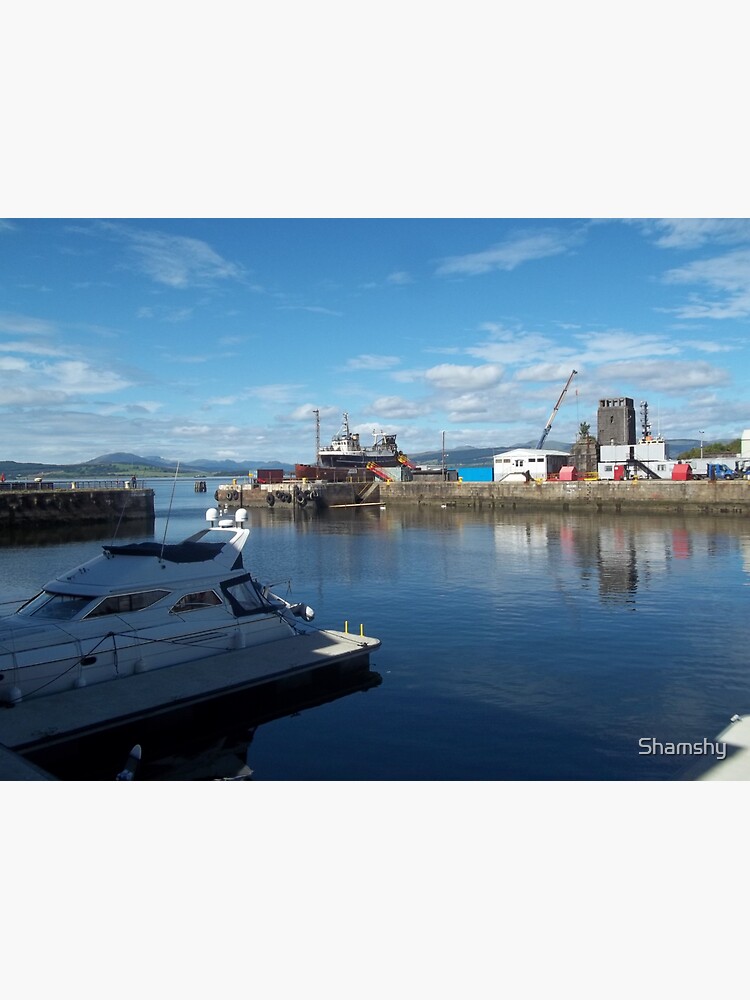 "James watt dock Greenock Inverclyde Scotland Boats in Harbour" Sticker