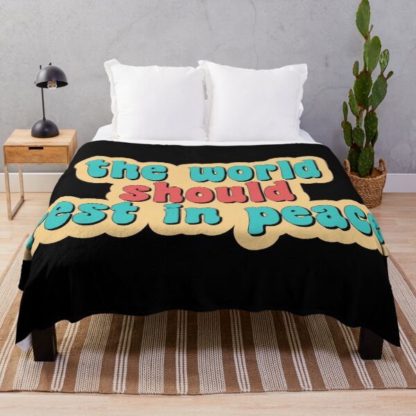 Item preview, The World Should Rest in Peace Sticker designed and sold by gooddesignart.