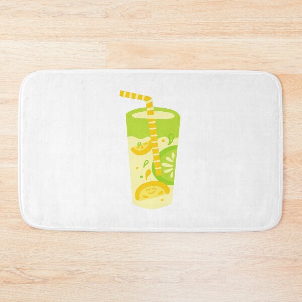 Item preview, Yellow and Green Lemonade in Glass with Straw illustration designed and sold by simplysharon.