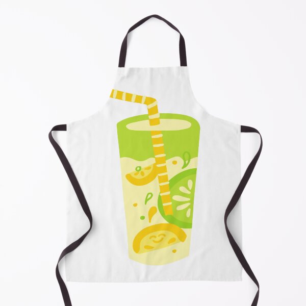 Item preview, Yellow and Green Lemonade in Glass with Straw illustration designed and sold by simplysharon.