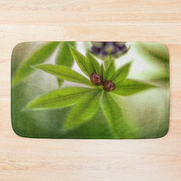 Item preview, Ladybugs taking a nap on a lupine leaf designed and sold by SulkaCreative.