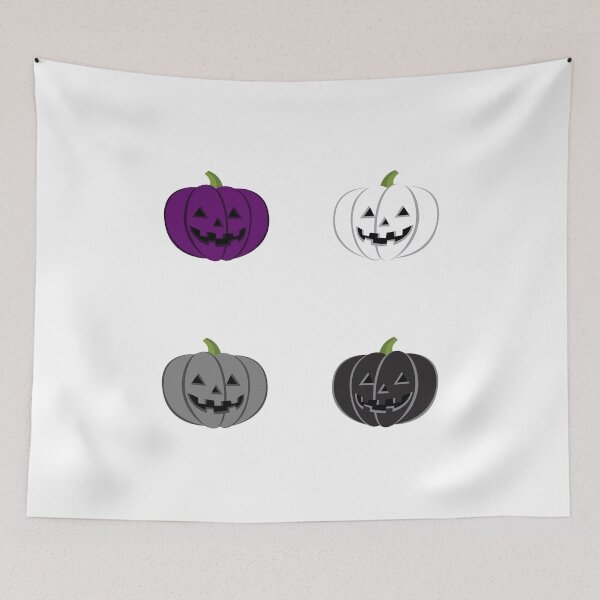 Item preview, Asexual Pride Flag Halloween Pumpkin design for ace romantic designed and sold by anins-azuree.