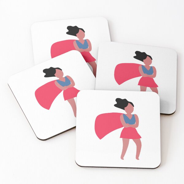 Item preview, Female Superhero Superwoman with Red Cape illustration cartoon designed and sold by simplysharon.