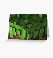 Grass Block - Minecraft Grußkarte