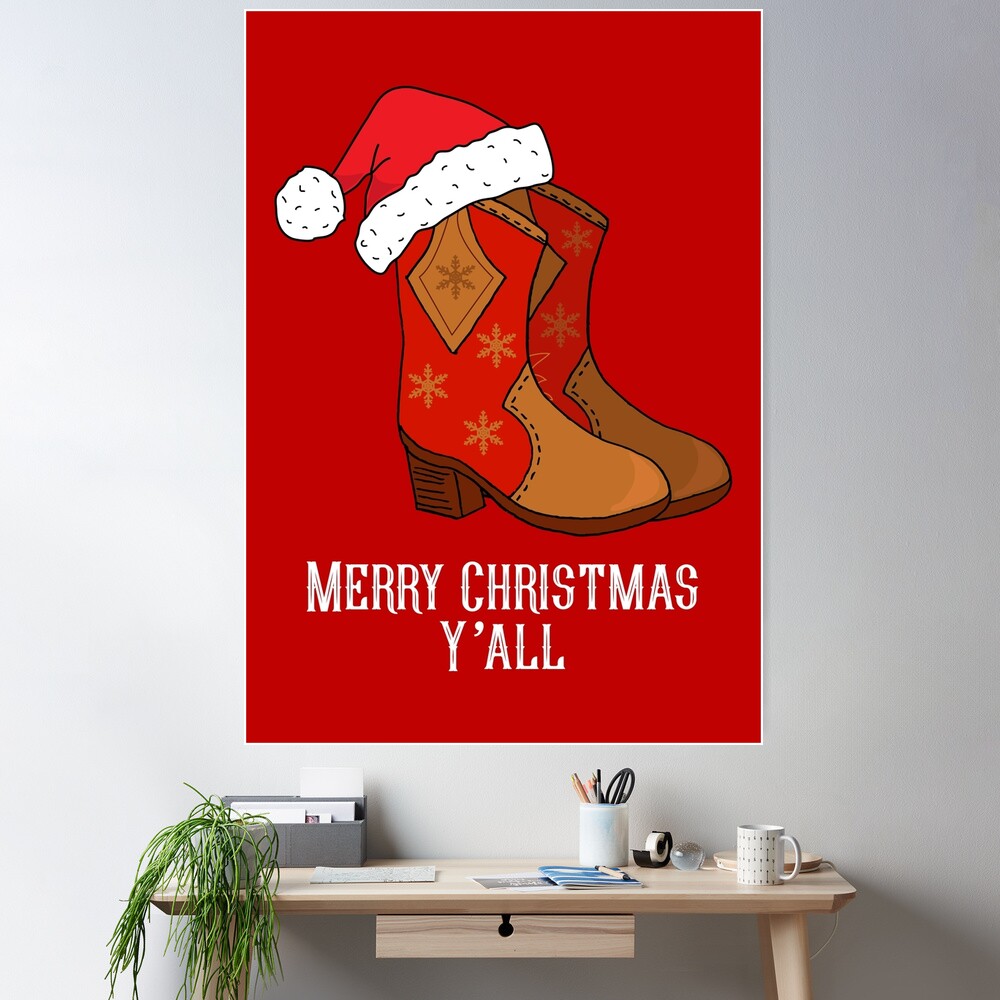 2021 Fancy Red Cowboy Boots Calendar Poster | Zazzle