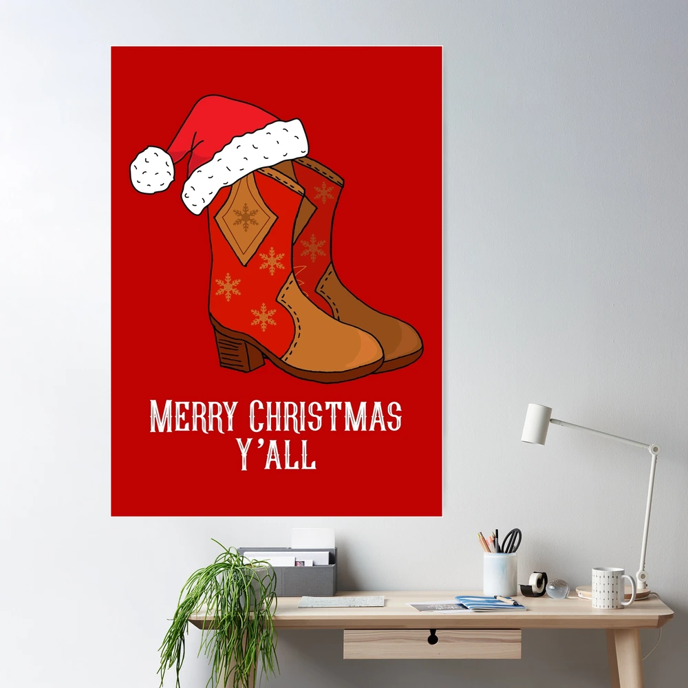2021 Fancy Red Cowboy Boots Calendar Poster