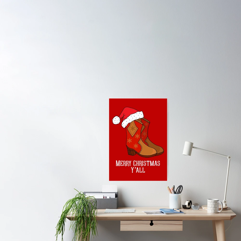 2021 Fancy Red Cowboy Boots Calendar Poster | Zazzle