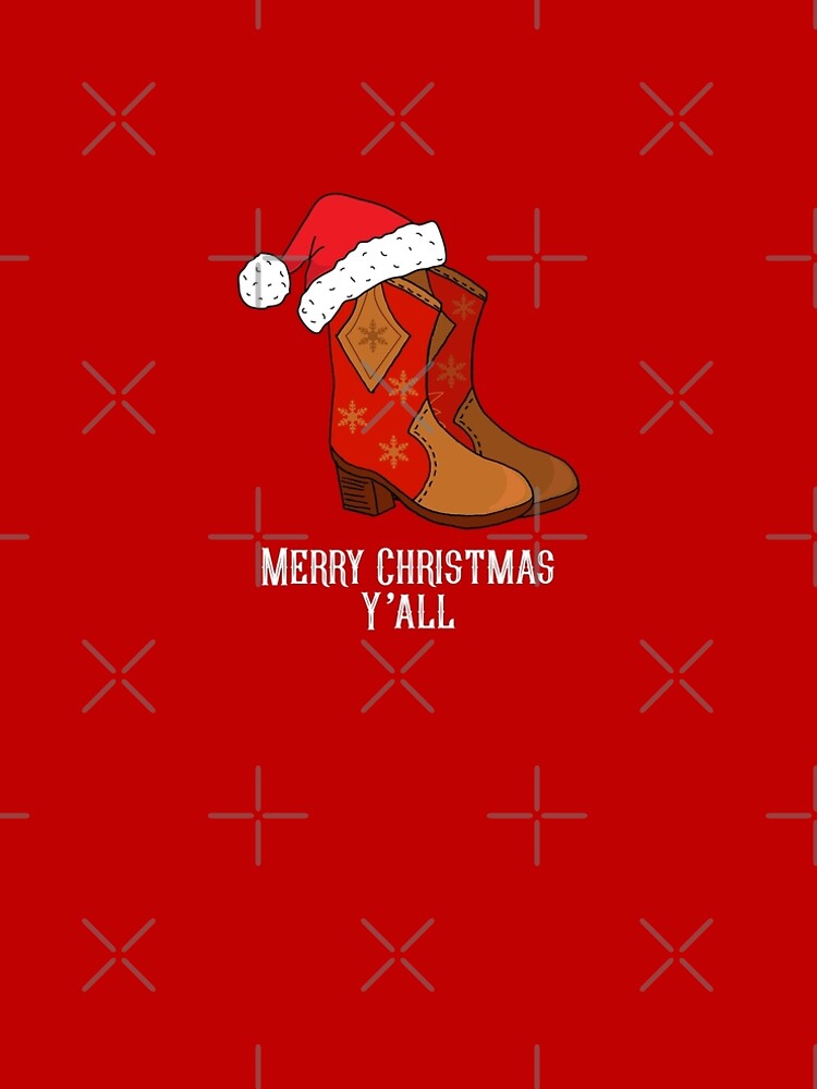 Merry Christmas Y'all Red Western Cowboy Boots" A-Line Dress for Sale by  HotHibiscus | Redbubble