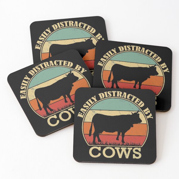 Item preview, Easily Distracted By Cows Retro Vintage Funny Cow Lover designed and sold by engsasa.