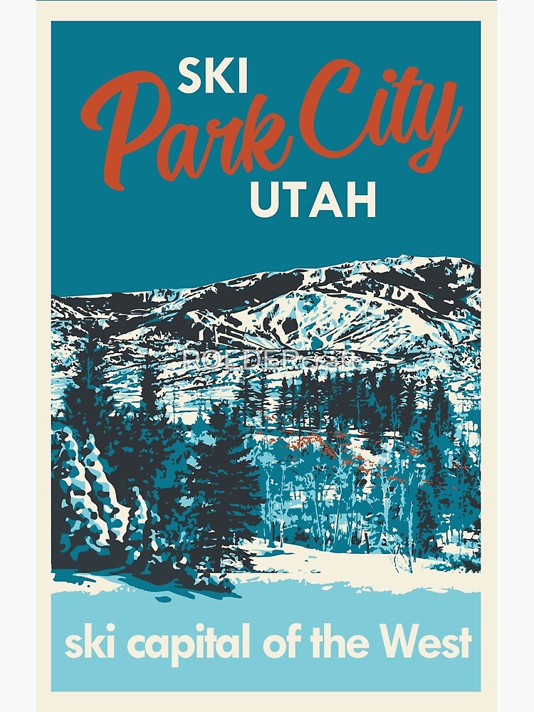 "Vintage Park City Utah Ski Poster" Poster for Sale by ROEDERcraft
