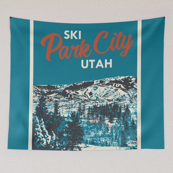 Item preview, Vintage Park City Utah Ski Poster designed and sold by ROEDERcraft.