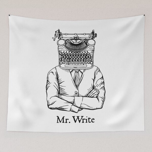 Item preview, Mr. Write Author Writer Vintage Typewriter Funny Word Pun designed and sold by GrandeDuc.