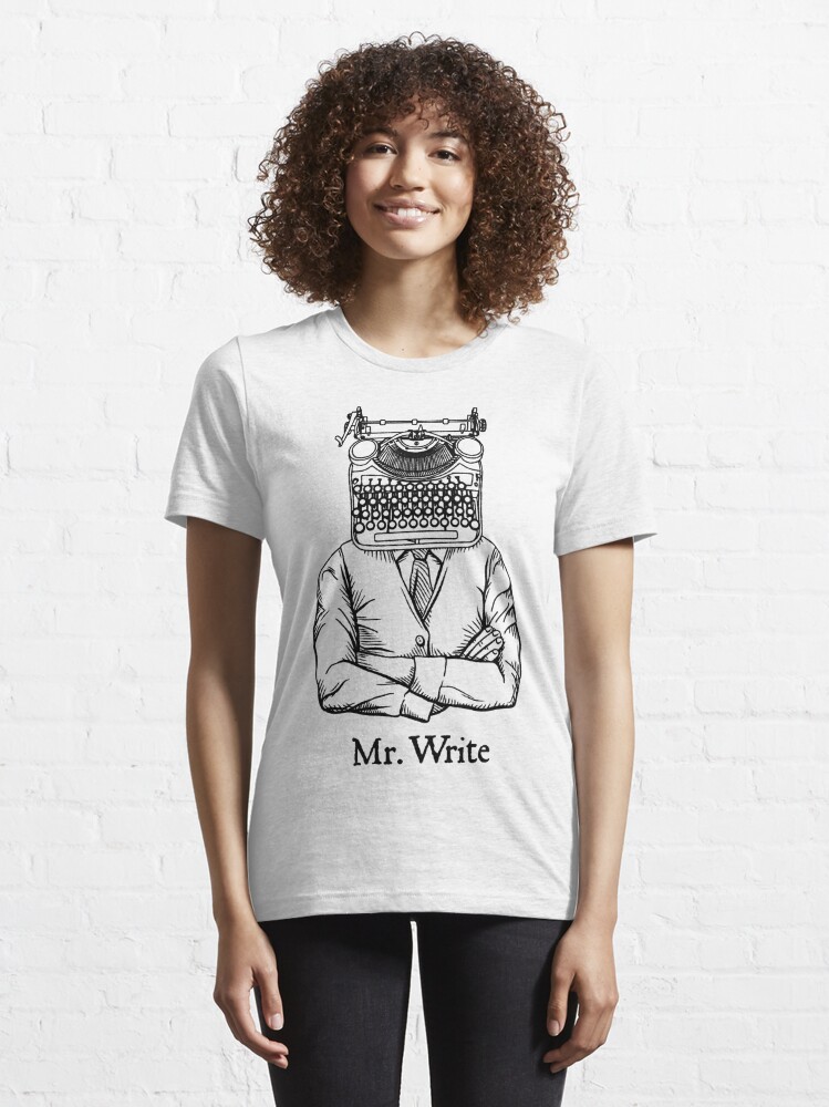 Mr Write Author Writer Vintage Typewriter Funny Word Pun T Shirt By Grandeduc Redbubble