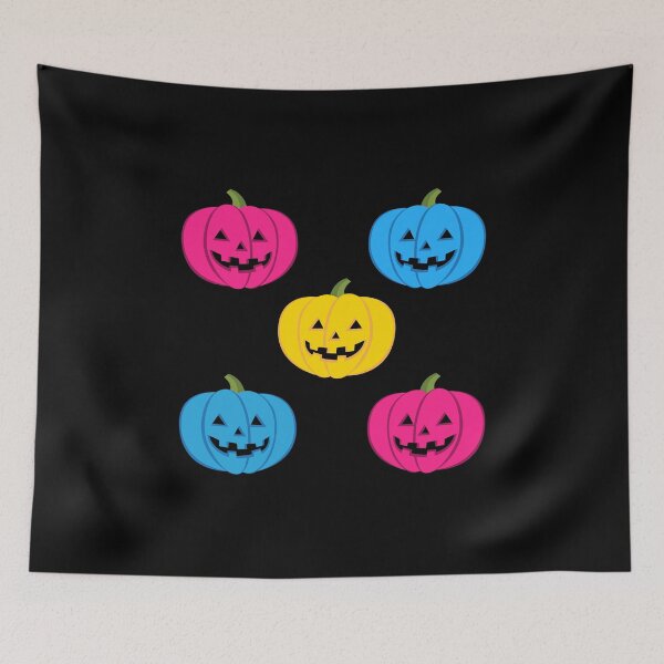 Item preview, Pan sexual Pride Flag Halloween Pumpkin design for pan romantic designed and sold by anins-azuree.