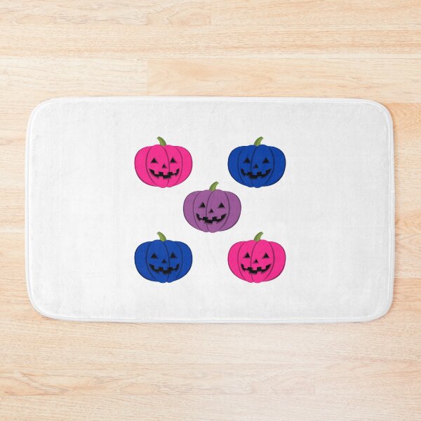 Item preview, Bisexual Pride Flag Halloween Pumpkin design for bi romantic in white designed and sold by anins-azuree.