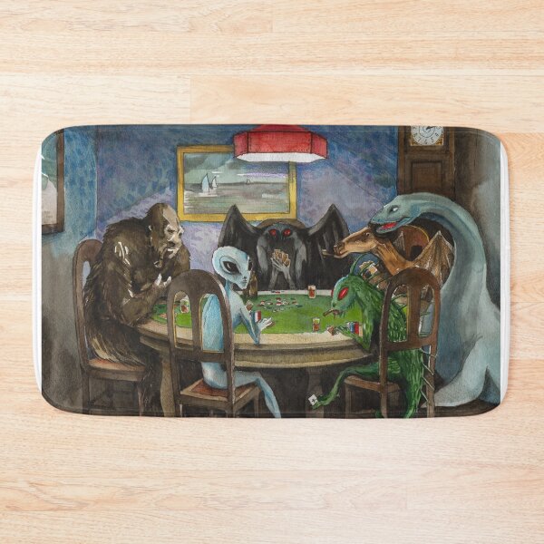 Item preview, Cryptids playing poker designed and sold by prunstedler.