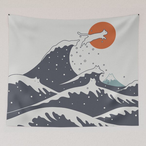 Item preview, Cat Landscape 55C designed and sold by ilovedoodle.