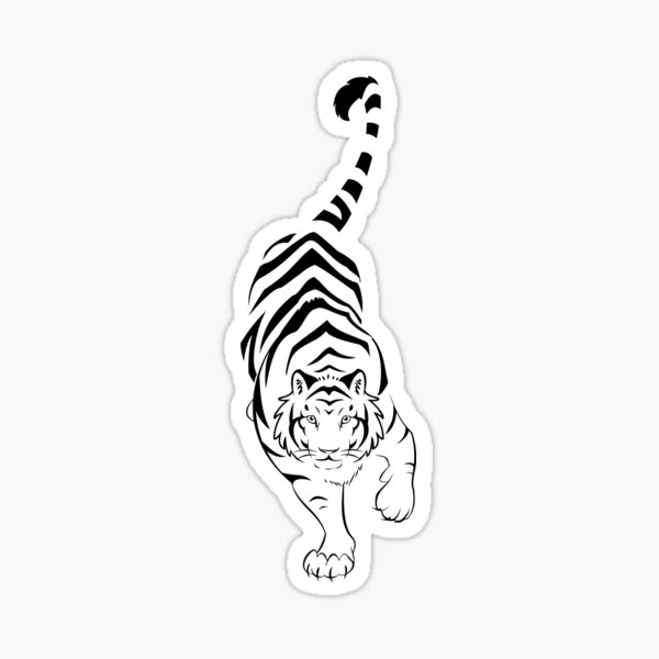 Tiger Tribal Stalking Sticker
