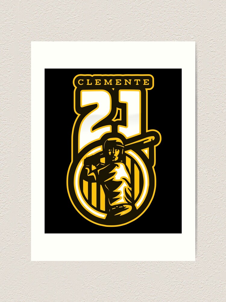 Roberto Clemente #21 Jersey Number Art Board Print for Sale by StickBall