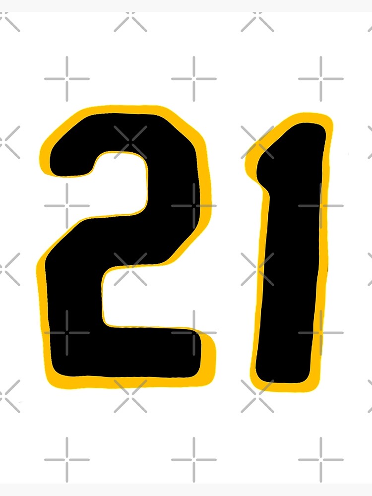 Roberto Clemente #21 Jersey Number Art Board Print for Sale by StickBall