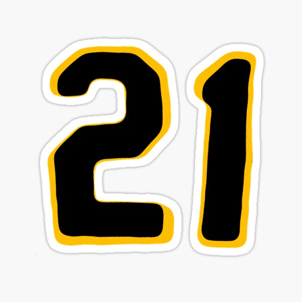 Numero 21, number 21, pirates Roberto Clemente MLB  Sticker for