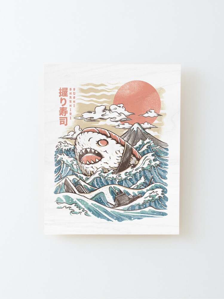 Alternate view of Sharkiri Sushi Mounted Print