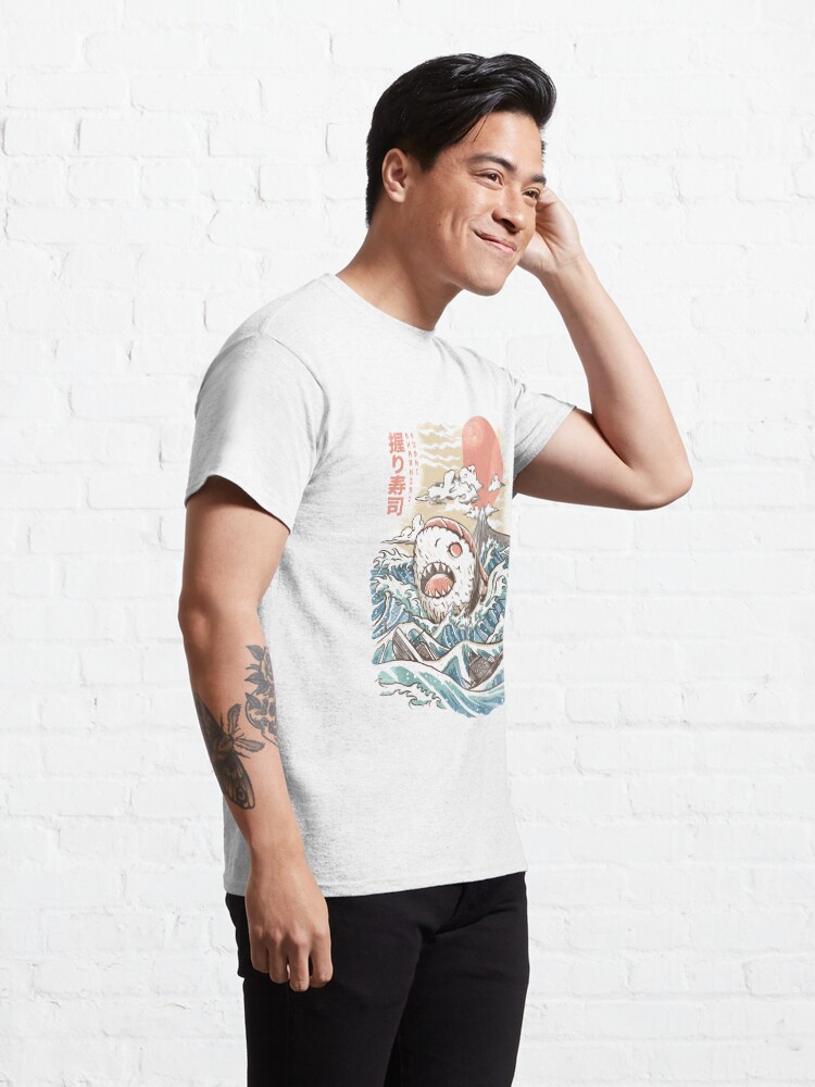 Vista alternativa de Camiseta clásica Sharkiri Sushi