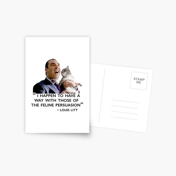 Louis Litt Quote Suits Postcard for Sale by missskyrat