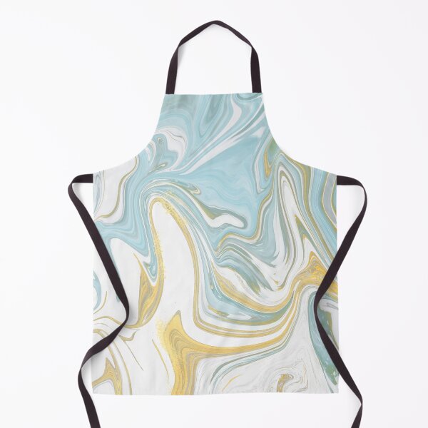 Item preview, Milky Marble Swirls of White Baby Blue and Gold Glitter Abstract Pattern designed and sold by Alicia Chee.