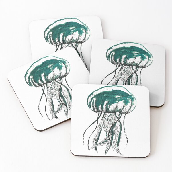 Item preview, Watercolour Turquoise Graphic Jellyfish  designed and sold by re-silvija.