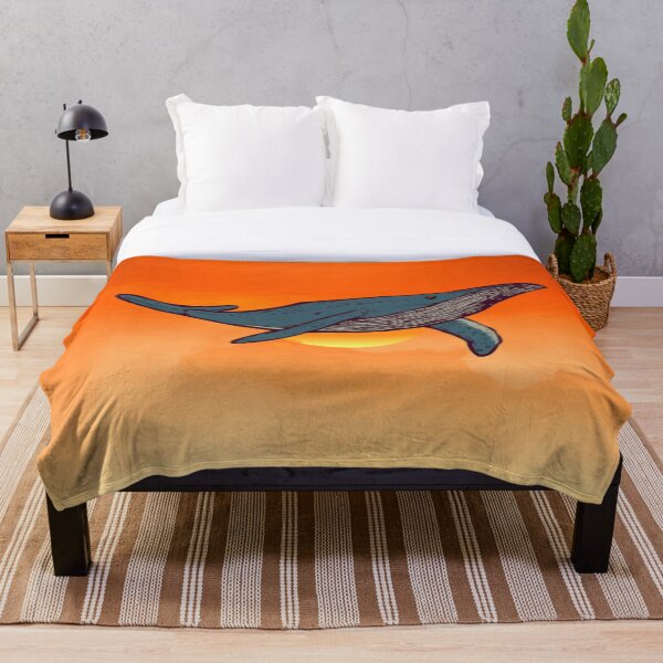 Item preview, Blue Whale Flying in a Sunset 2 designed and sold by robalonso.