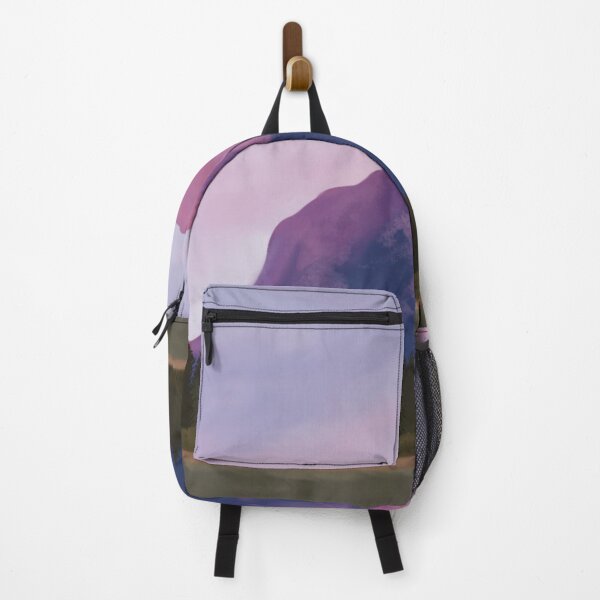 Item preview, Purple Mountains and lake landscape illustration designed and sold by ToriaScarlett.