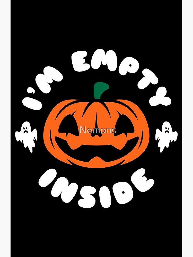 Scary Emo Halloween Orange Pumpkin White Shirt