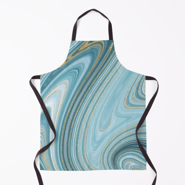 Item preview, Agate Marble Swirls of White Turquoise and Gold Glitter Abstract Pattern designed and sold by Alicia Chee.