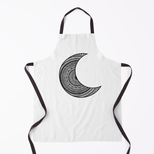 Item preview, Black half moon mandala art designed and sold by Mandala & More.