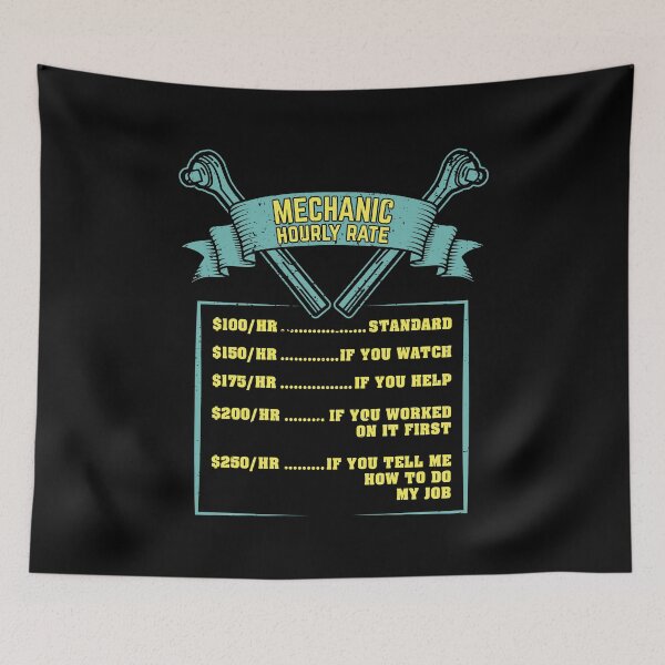 Item preview, Mechanic Hourly Rate Funny Gift designed and sold by Marcid95.