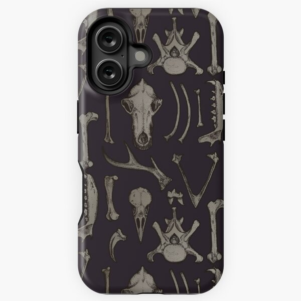 Vista previa del artículo con la obra «Huesos morados - Patrón de ilustración de huesos de animales anatómicos», diseñado y vendido por Kiera-Docherty.