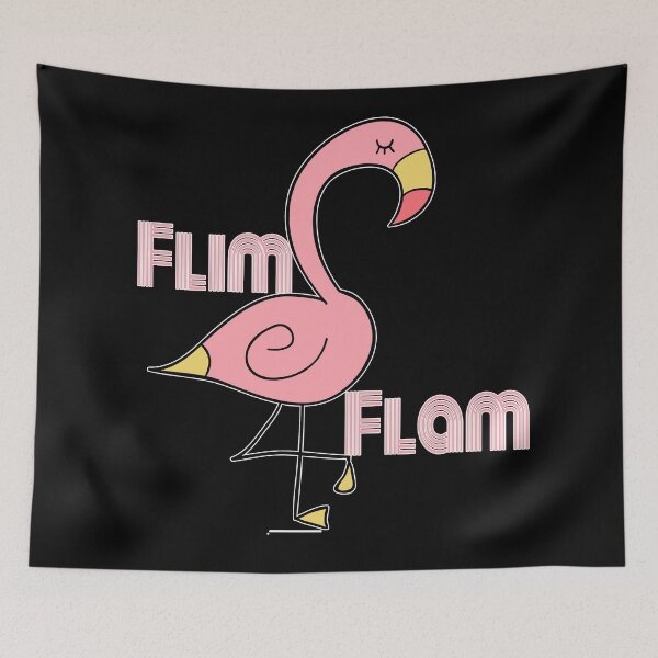 Item preview, Flim Flam Retro Flamingo designed and sold by dreamofdenim.