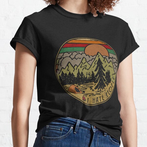 One Happy Camper T-shirt Camping Family Vacation Summer Camp Hiking Yoga Tshirt 