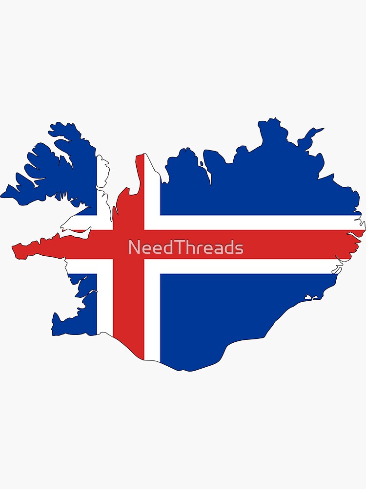 Iceland Flag Map by NeedThreads