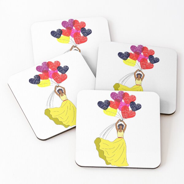 Item preview, Heart Balloon Lifts Woman Up - Love designed and sold by SilverSquirrels.