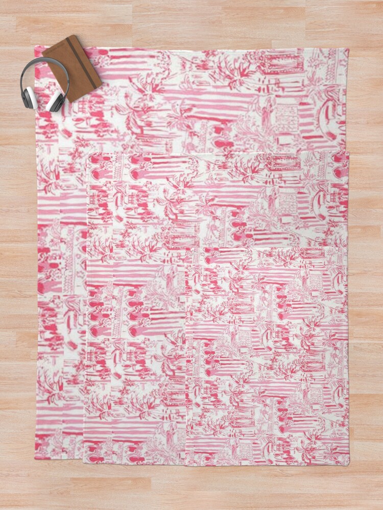 Alternate view of Preppy Pink Blanket Throw Blanket