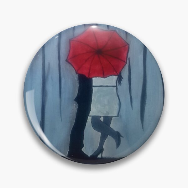 Item preview, couple under umbrella - winter couple - feel free - vintage art handmade  designed and sold by doitwithlove.