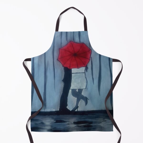 Item preview, couple under umbrella - winter couple - feel free - vintage art handmade designed and sold by doitwithlove.