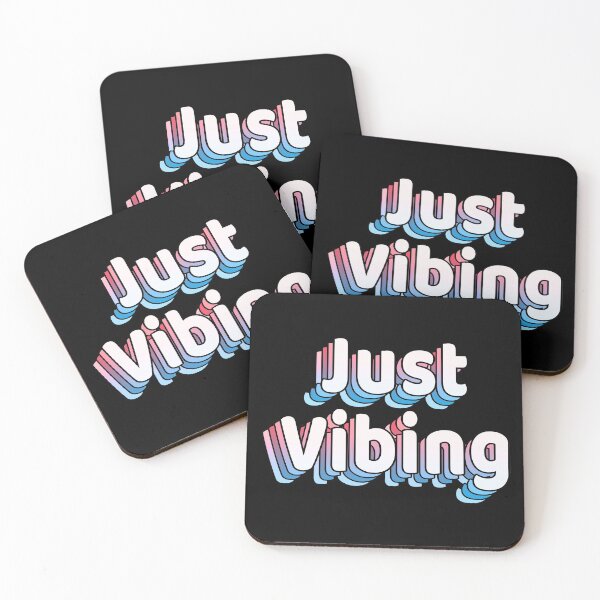 Item preview, Just Vibing (Vintage Retro Sign • Chill Quote) designed and sold by SassyClassyMe.